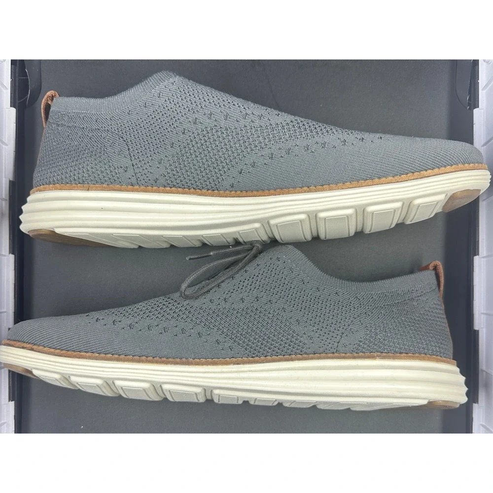 Cole Haan Mens Grand.OS Stitchlite Knit Wingtip Oxford Shoes Grey Size 12M
